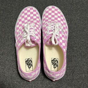 VANS Authentic Men’s Checkerboard Shoe Size 12 Orchid / True White